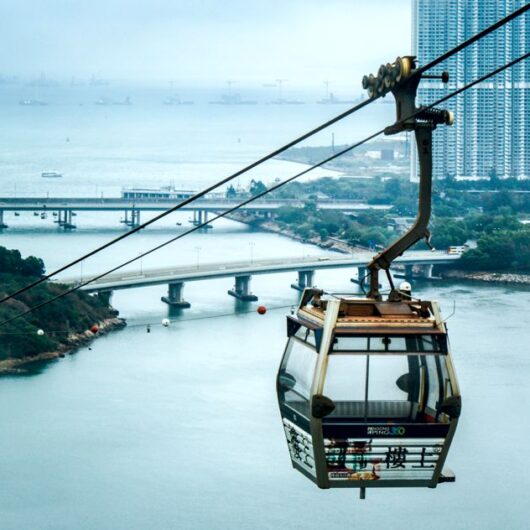 Ngong Ping Seilbahn auf Lantau Island in Hongkong