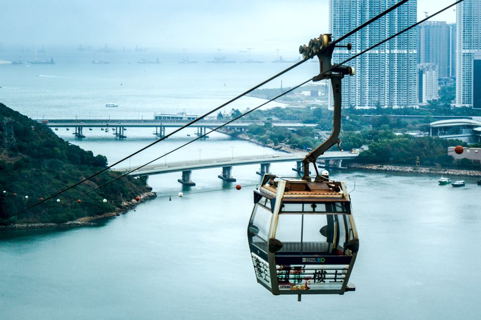 Ngong Ping Seilbahn auf Lantau Island in Hongkong